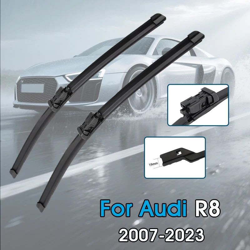 Auto Wischer Klinge Für Audi R8 (42 4S) 2007-2023 Windschutzscheibe Windschutz Frontscheibe Klingen Fit Push Button/klaue Arm Auto Zubehör
