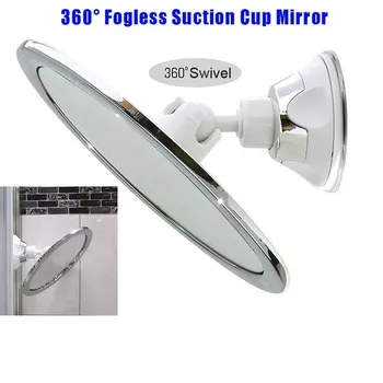Fogless Shower Makeup Mirror with 360° Rotation & Suction Cup Holder 1