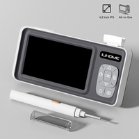 P2P Visual Ear Cleaner Camera Peer-to-Peer Connected Otoscope with Display 4.3‘’ IPS Screen 4.2MM Digital Ear Pick LED Ear Stick