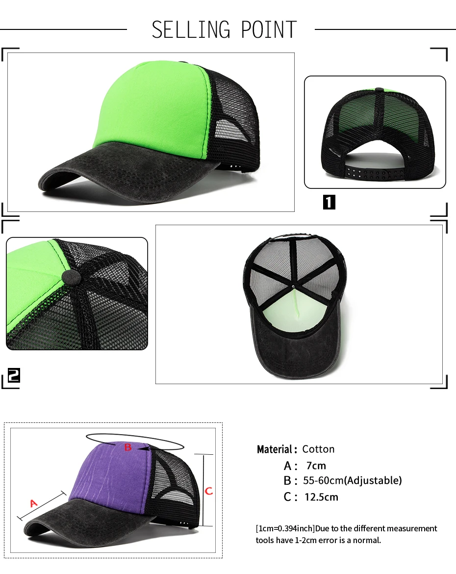 CNC Baseball Cap Männer Trucker Hut Mode Snapback für Frauen Hip Hop Vintage Sommer Visier Mesh Caps männlich y2k lässig im Freien – Detail 2
