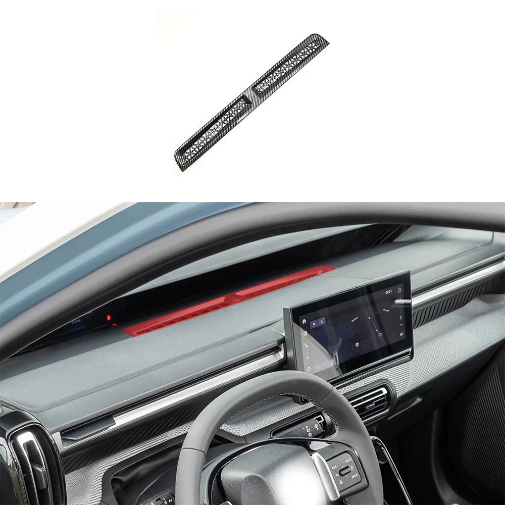 ABS Carbon Fiber Color Front Glass Air Outlet Decorative Frame For Citroen‌ C3