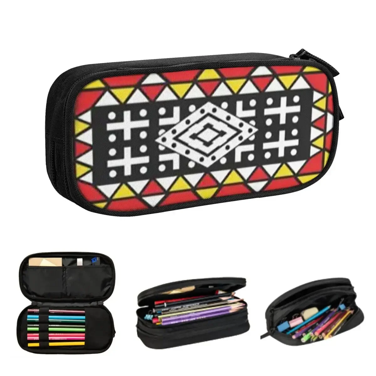 

Kizomba Samakaka Ankara Pencil Cases Big Capacity Pen Bags Pen Box Pencil Pouch For Boys Girls Students Stationery School Office