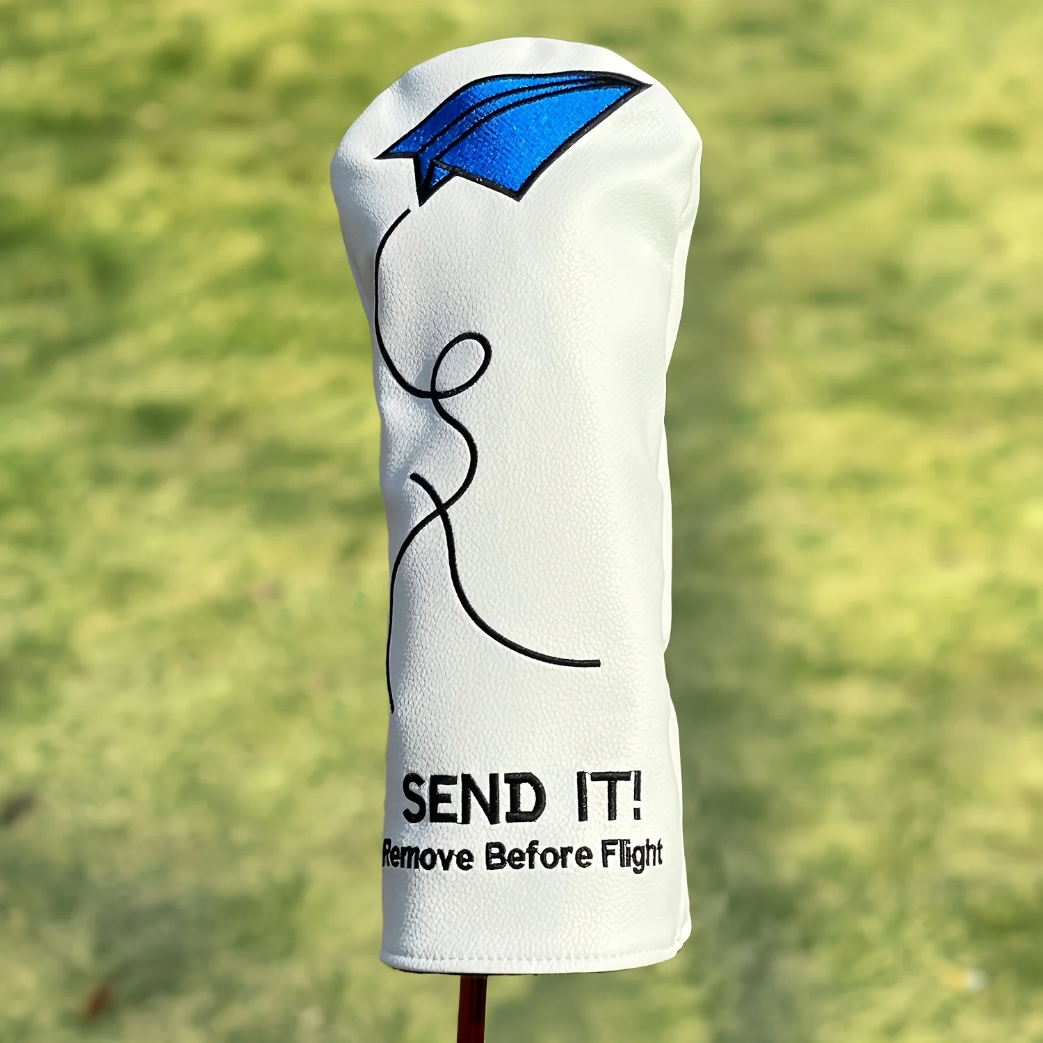 Design Style for White Paper Airplane Golf Club Covers, Available in Sets of 1 Or 4 for Drivers, Fairways, And Hybrids. image 5