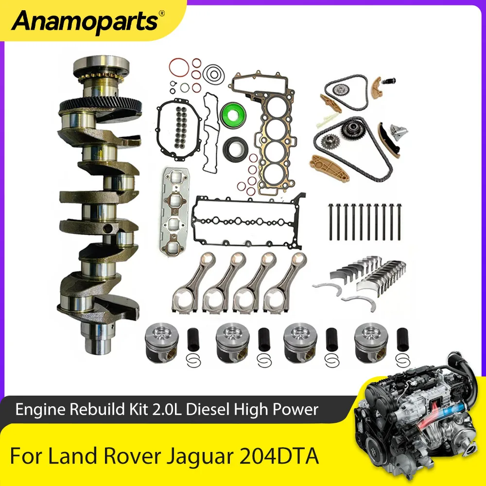 Engine Rebuild Gasket Set Crankshaft Piston Kit Fit 2.0 L 204DTA For Land Rover Discovery Defender Evoque Jaguar XE 2.0L Diesel