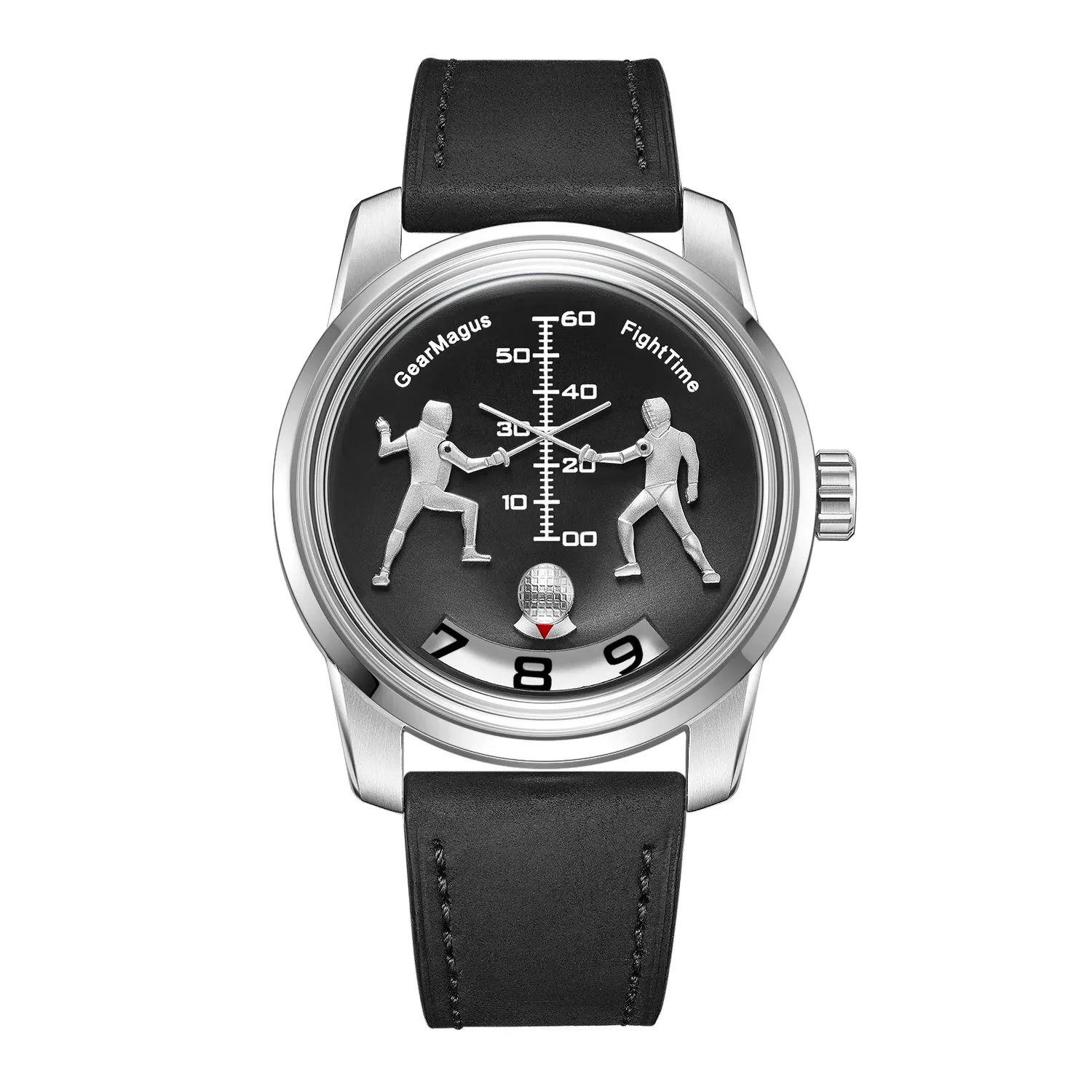 OBLVLO Men Automatic Watch 42MM Mechanical Wristwatch 50m Waterproof Sapphire Mirror Luminous Fencing Dial SW200