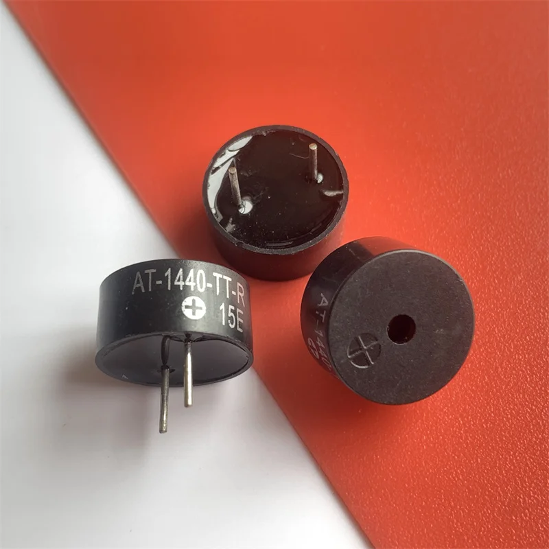 5PCS AT-1440-TT-R New PUI Piezoelectric Buzzer 5V 80dBA 13.8mm Genuine