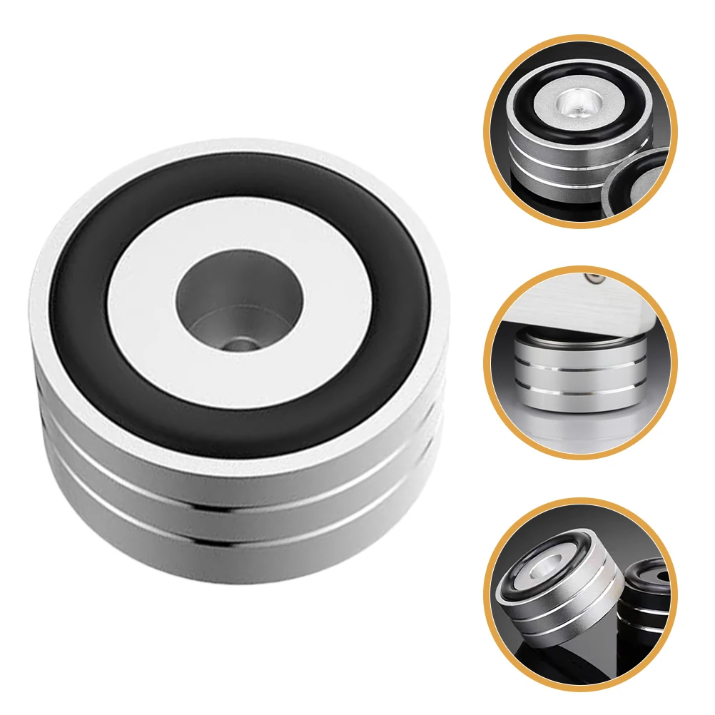 

4Pcs Speaker Isolation Feet Pads Aluminum Rubber Anti-Slip Shock Absorption Amplifier Speaker Feet Cushions Non-Skid Audio Stand