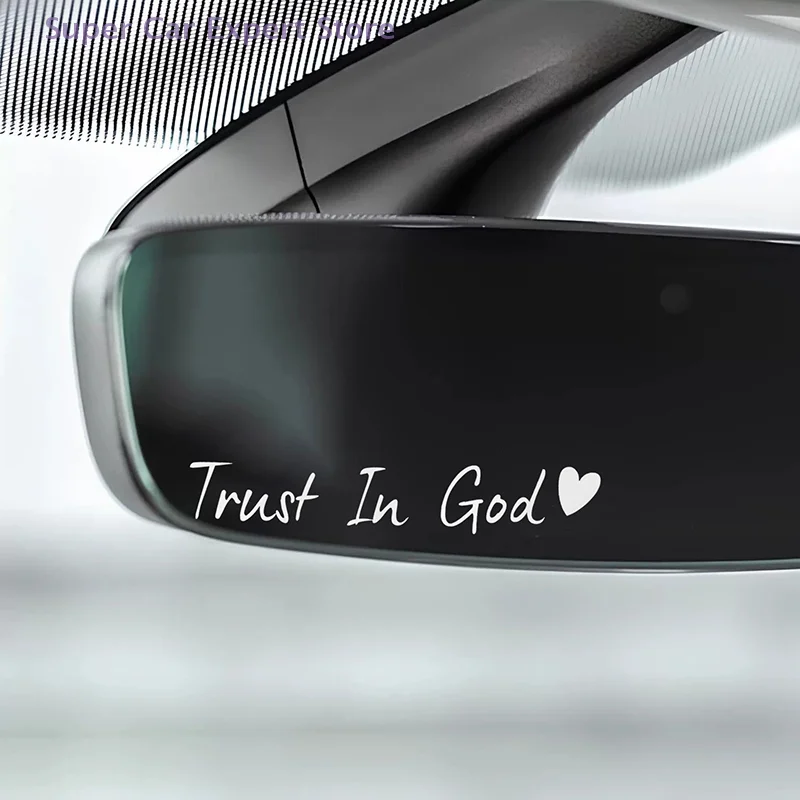 

Trust In God Mirror Decal, Car Decals For Women, Faith Mirror Decal, Cute Vinyl Decal, Christian Car Mirror Decal, Religious Car
