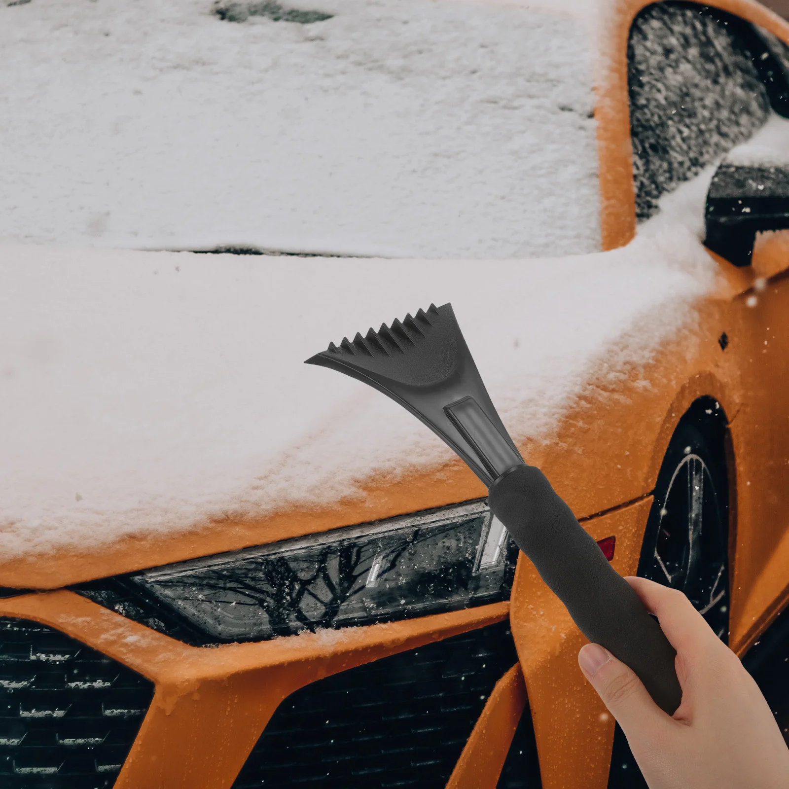 

2Pcs Portable Snow Shovel Plastic Ice Remover Multi-Purpose Outdoor Snow Breaking Tool Winter Use Window Scraper for Car