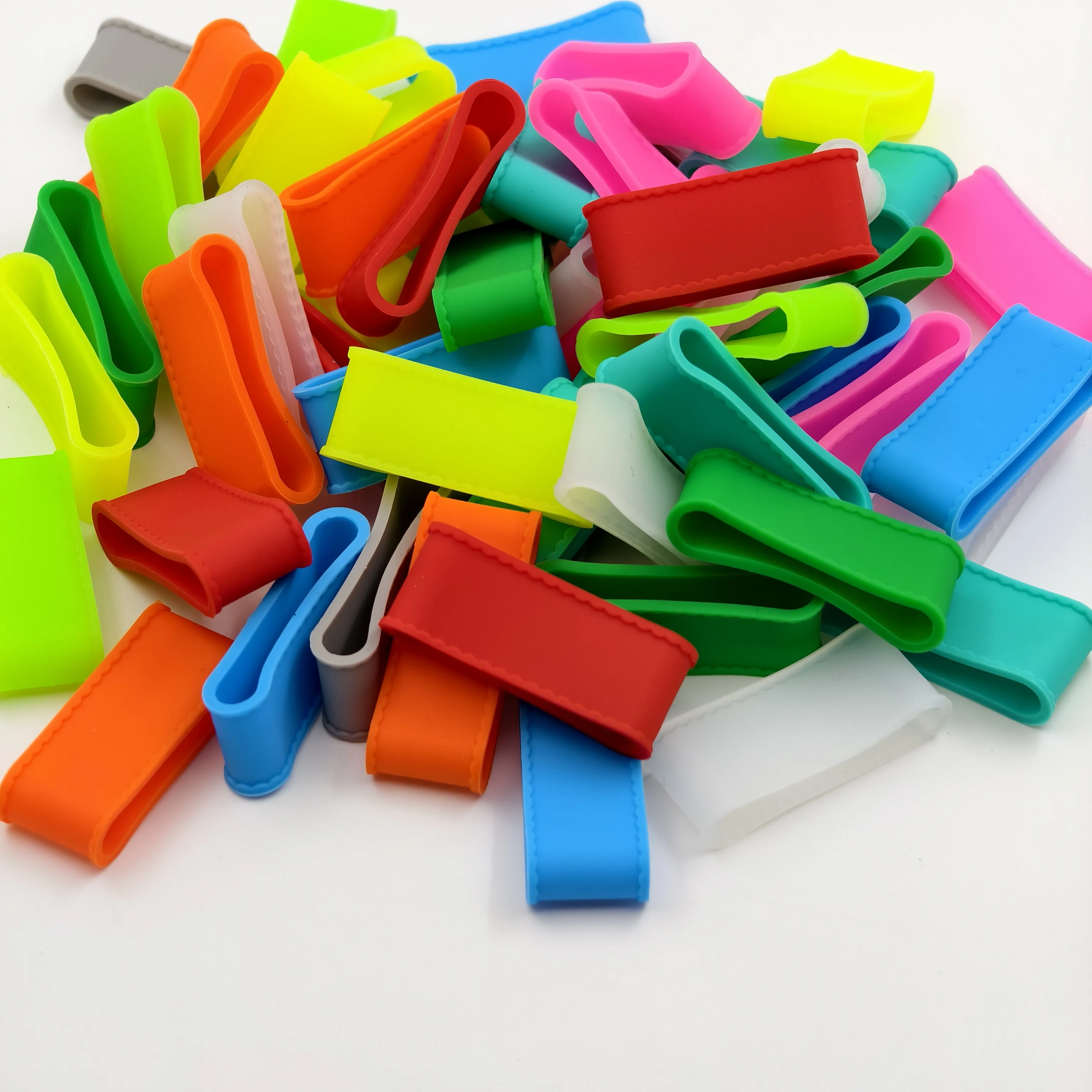 20PCS Silicone Pickleball Grip Bands Elastic Rubber Racket Ring Overgrip Fixing Grip Tape For Pickleball Paddle Tennis Racquet