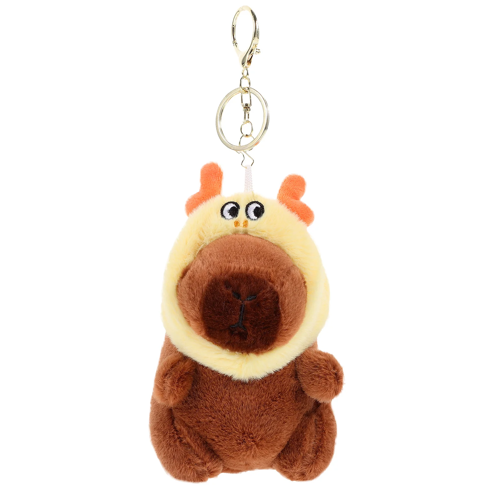 Capybara Keychain Chains Rings for Car Keys Fluffy Plush Keyring Bag Pendant Decorate Cute