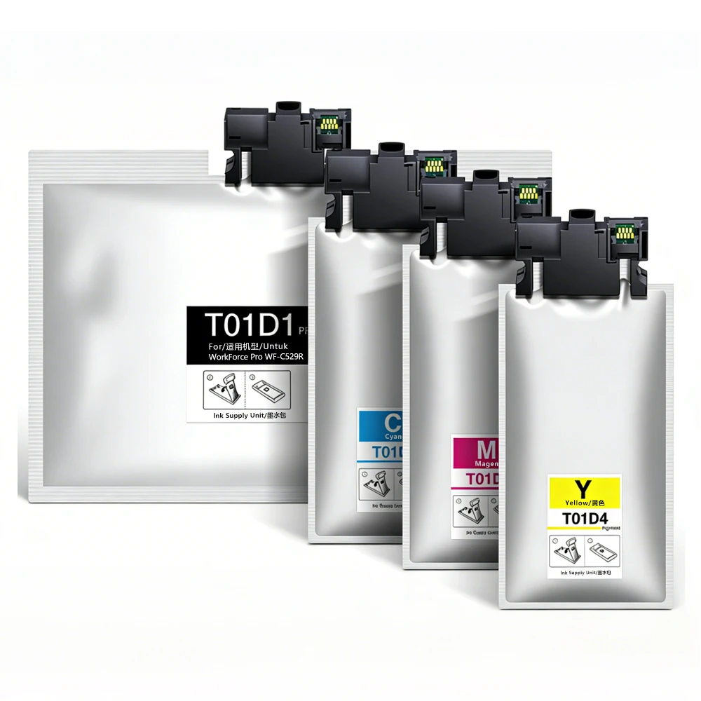 T01D T01D1 T01D2 T01D3 T01D4 Ink Bag For Epson WorkForce Pro WF-C529R C579R WF-C529RDTW WF-C579RDTW C579Ra Pigment Ink Cartridge