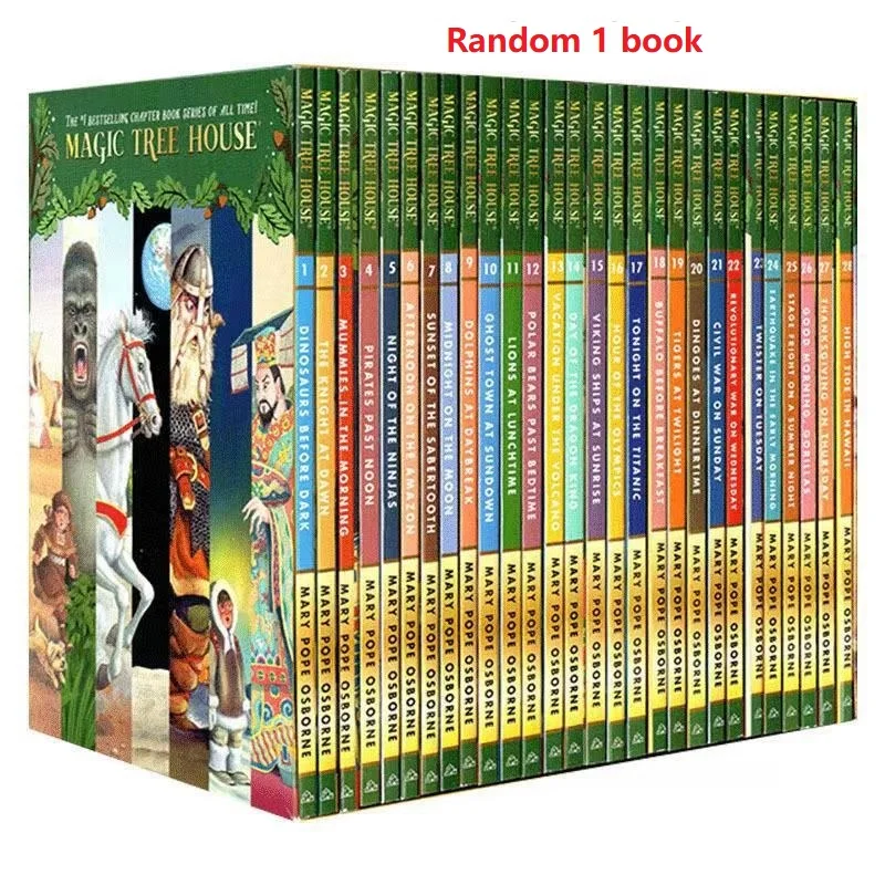 Random 1 book English Version Magic Tree House 1-38 Volumes Reading Story Children's Adventure Science