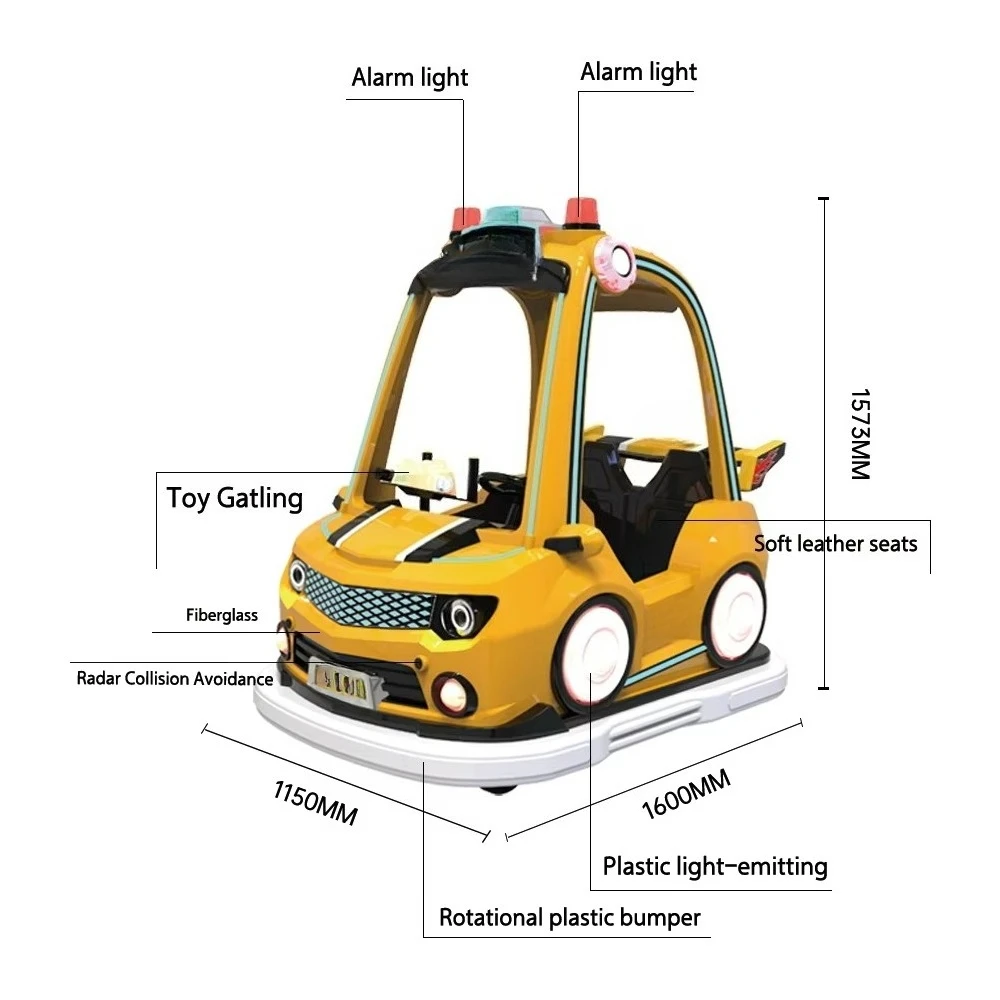 2023 New Model Roof Car Electric Battery Operated Bumper Cars for Children and Adults for Sales
