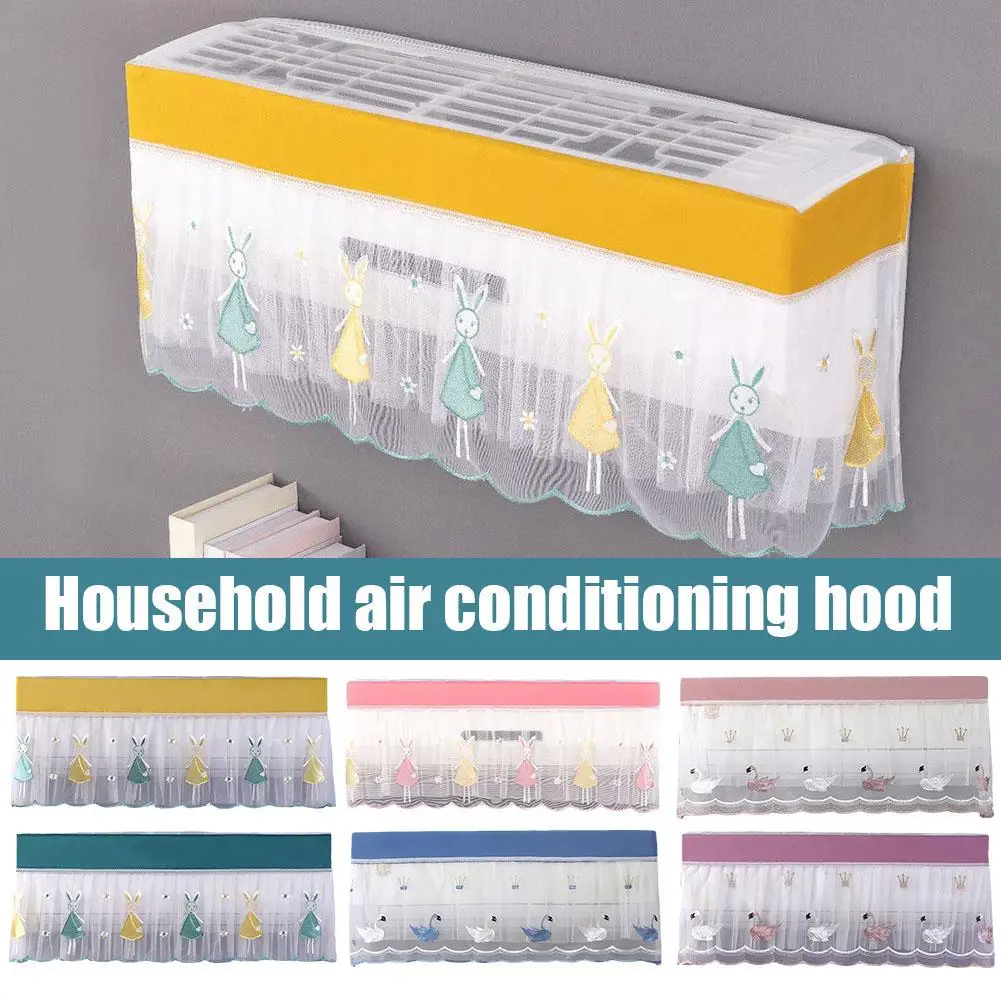 Air Conditioner Covers All-inclusive Lace Dust-proof Household Protector Bedroom Blowing Anti-direct Conditioning Hanging K1l2