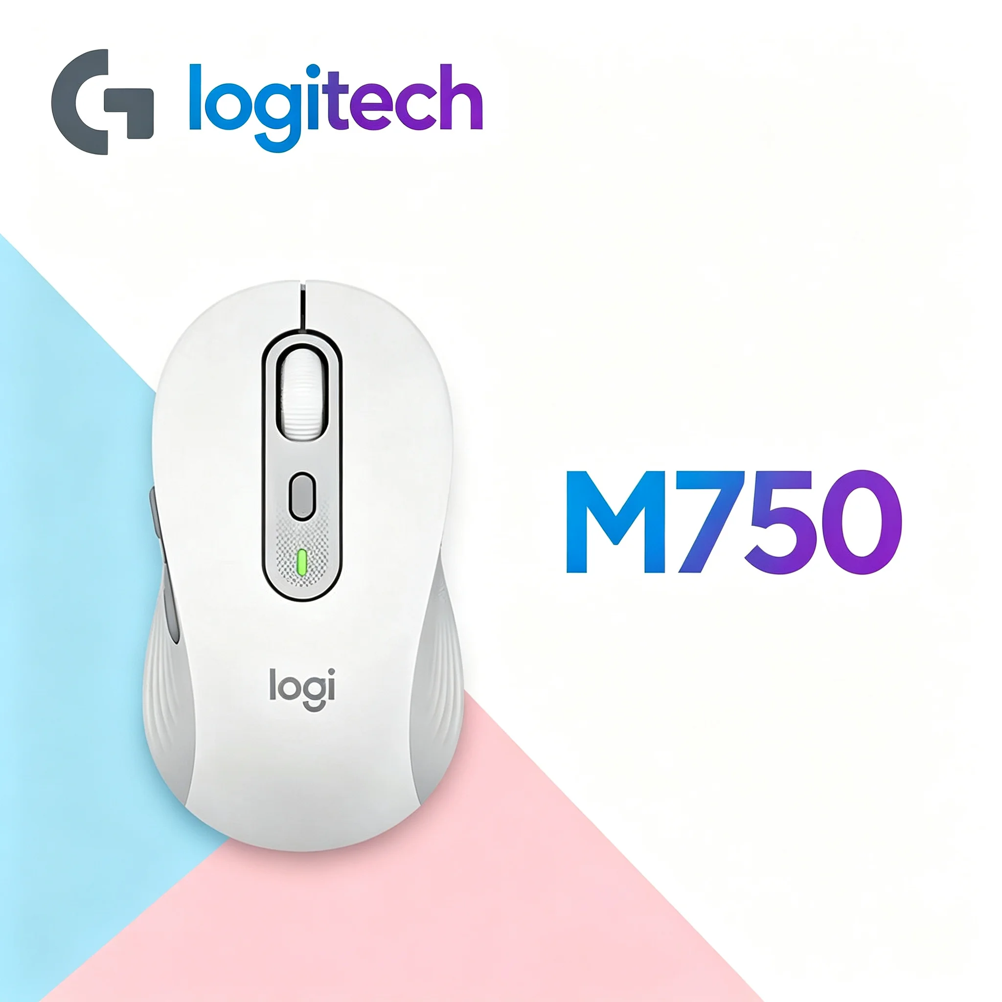 Logitech M750 Multi‑Device Switch Wireless Mice,Smart Adaptive Scroll Wheel,4000 DPI Sensitivity,Bluetooth Logi‑Bolt For Laptop