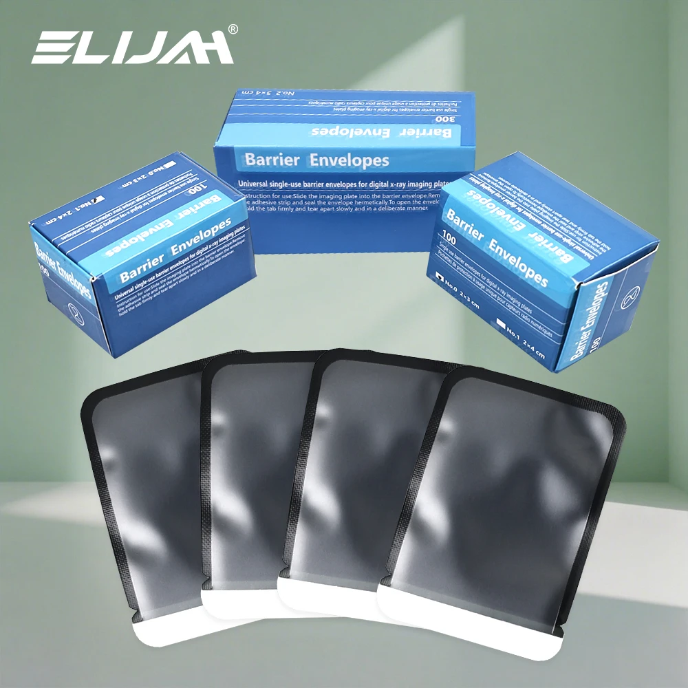 

ELIJAH 1 Box Dental Barrier Envelopes Dental Phosphor Disposable Protective Cover for X-Ray Film Size 1/2/3 Dental Consumables