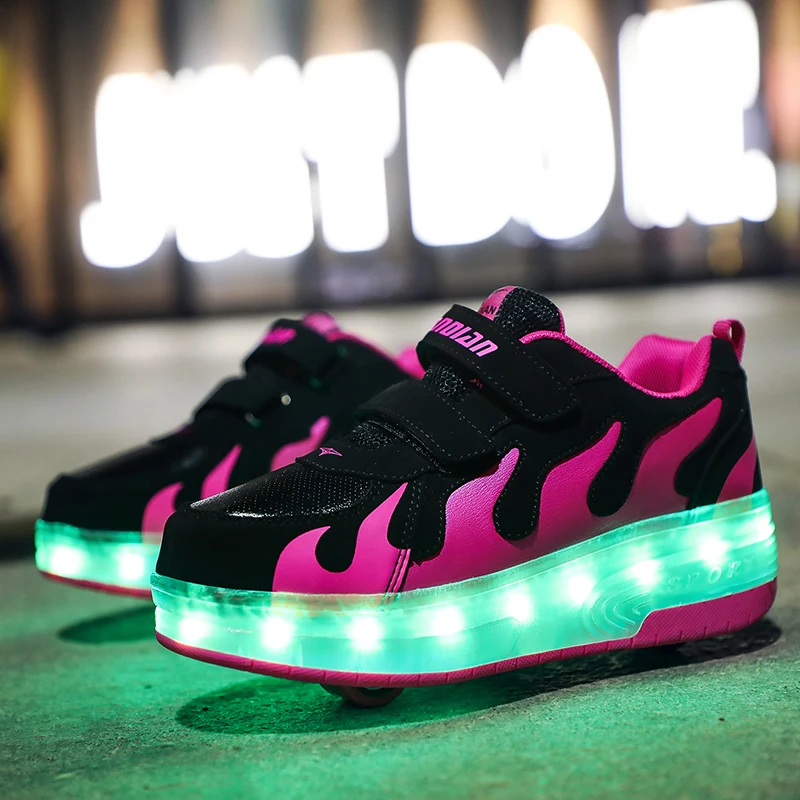 

Крутые осенние роликовые кроссовки без завязок: детские выдвижные коньки на 4 колесах — студенческие туфли на колесиках для мальчиков