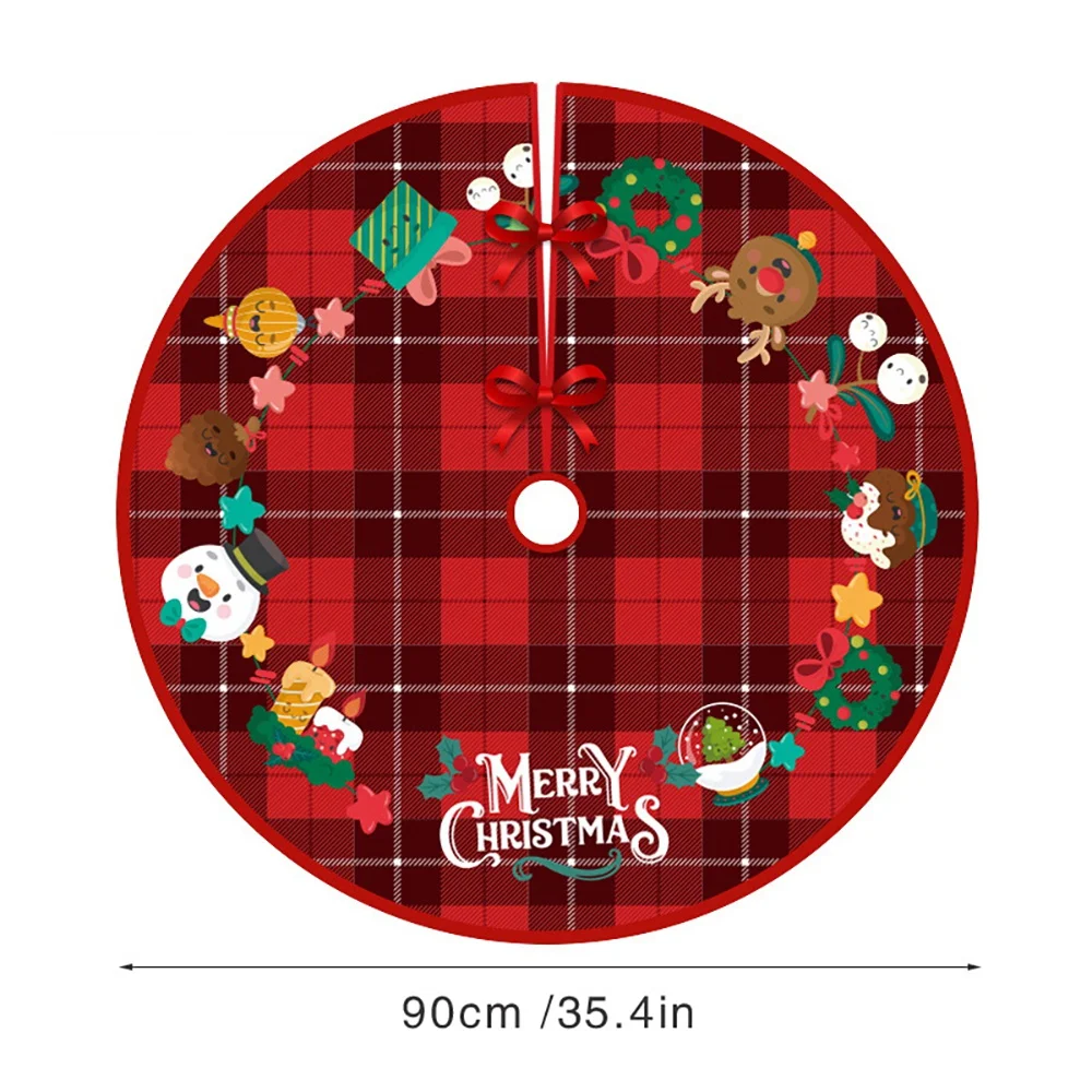 Christmas Tree Skirt Carpet Floor Mat Outdoor Blanket Xmas Floor Mat Cover Home Party New Year Decoration H