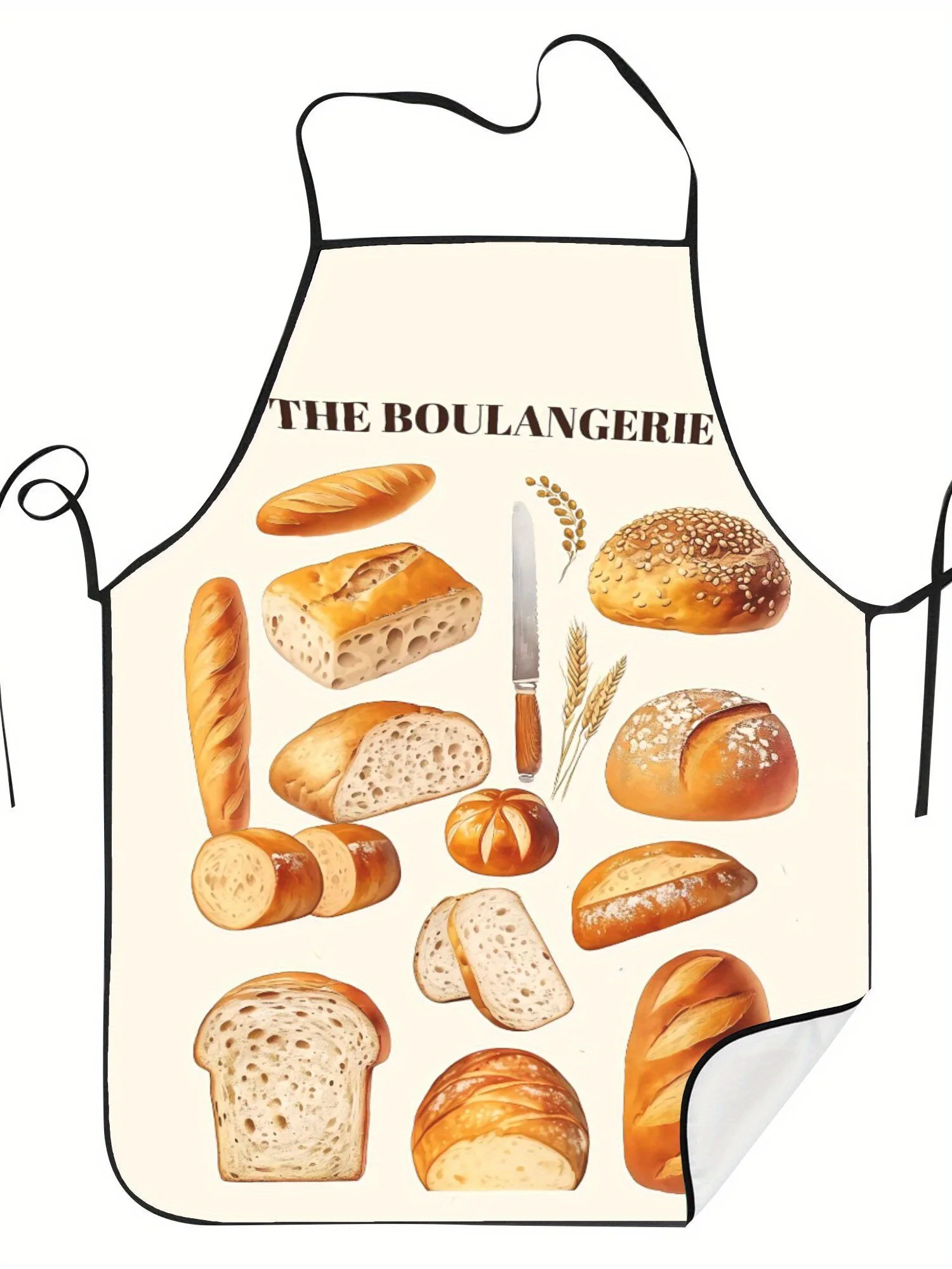 Vintage Bakery Bread and Pastry Printed Apron for Men and Women Artistic Kitchen Cooking Apron