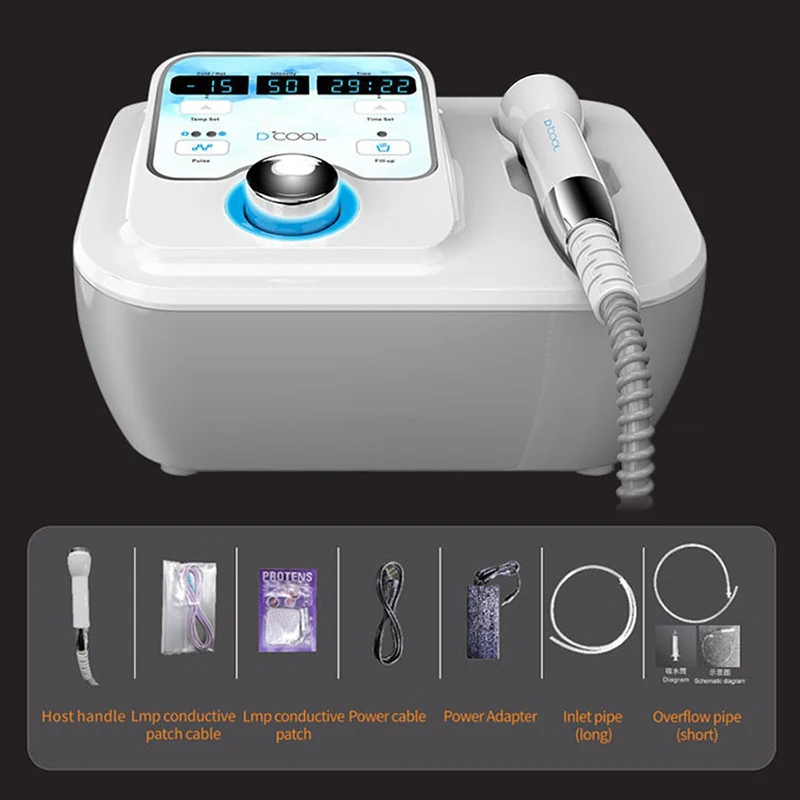 Skin Cooling Facial Dcool Beauty Machine Face Lift Anti Aging Wrinkle Removal Electroporation Mesotherapy Hot Cold Rejuvenation