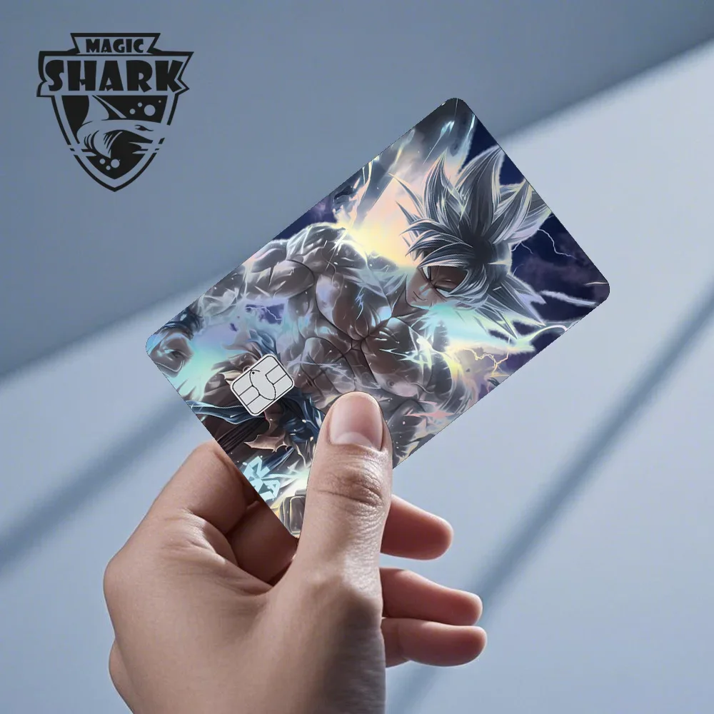 Magic Shark Anime Goku Vegeta Trunks Laser Holographic Shinny Skin Cover Aufkleberfolie für Debit-Kreditkarte – Detail 20