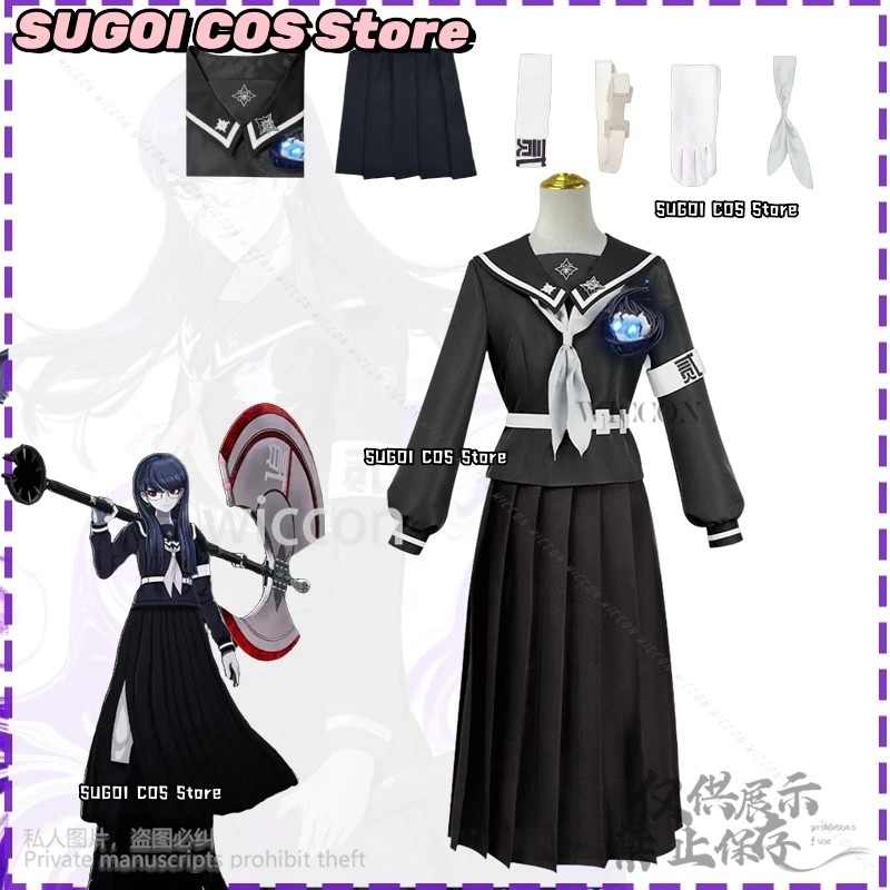 Shizuhara Hiruko Anime Game The Hundred Cosplay JK School Uniform Costume Sailor Long Dress Horror Jirai Kei Girls Customized