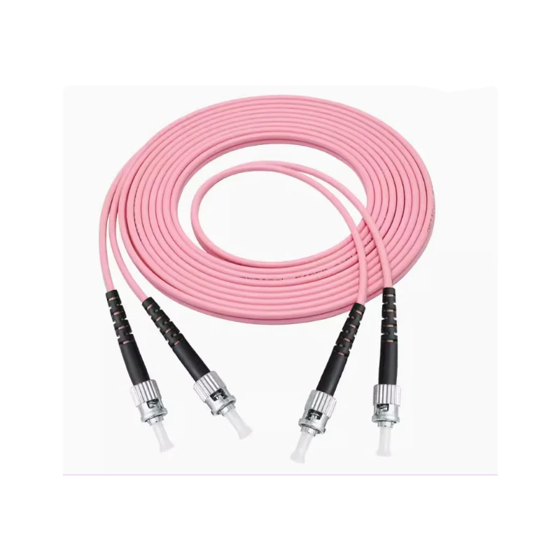 1-100M OM4 10 Gigabit multimode Fiber Optic Patchcord FTTH ST-ST dual core MM optical fiber extension cable jumper