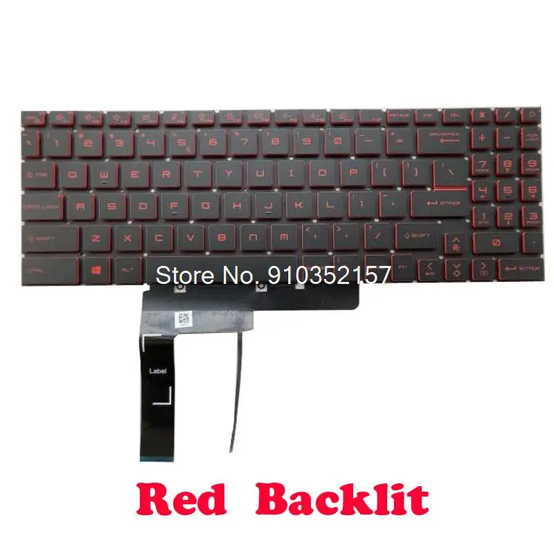 Red Blue White Backlit Keyboard For MSI Crosshair 15 15-A11U A11UCK A11UDK A11UEK Crosshair 15 A11UCK-264US English US No Frame