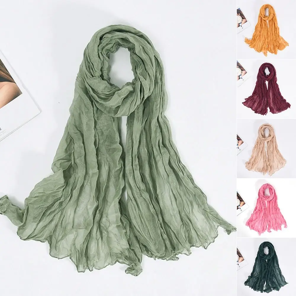 Sciarpa di protezione solare estiva Scialli lunghi morbidi Hijab avvolgente sottile per donna uomo