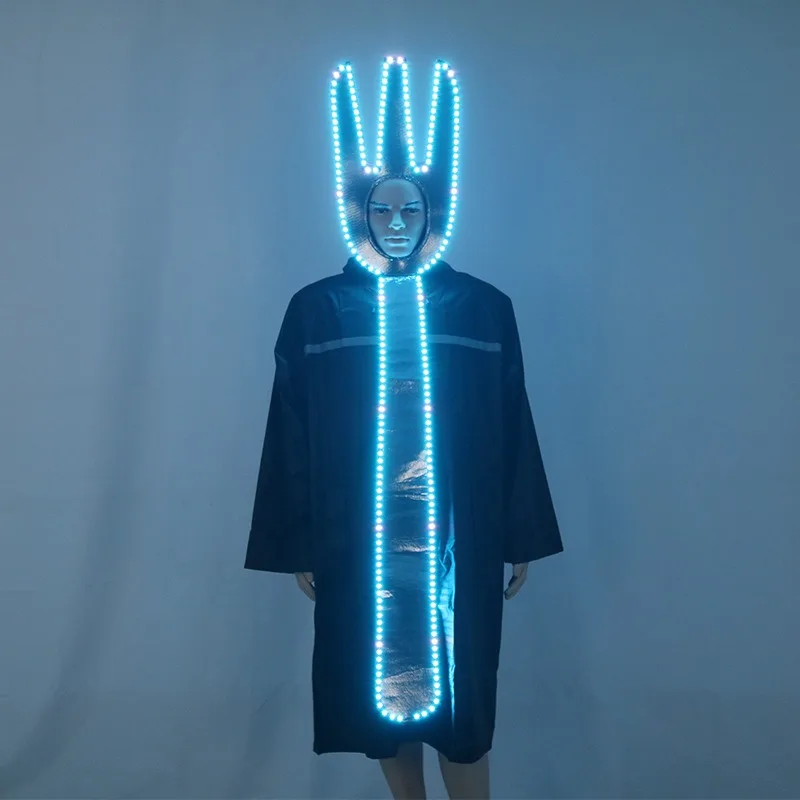 هالوين زوجين مضحك LED ازياء الرجال النساء حفلة تنكرية الكرة مرحلة الأداء تأثيري توهج الظلام وتتسابق ملابس الحفلات جديد #4