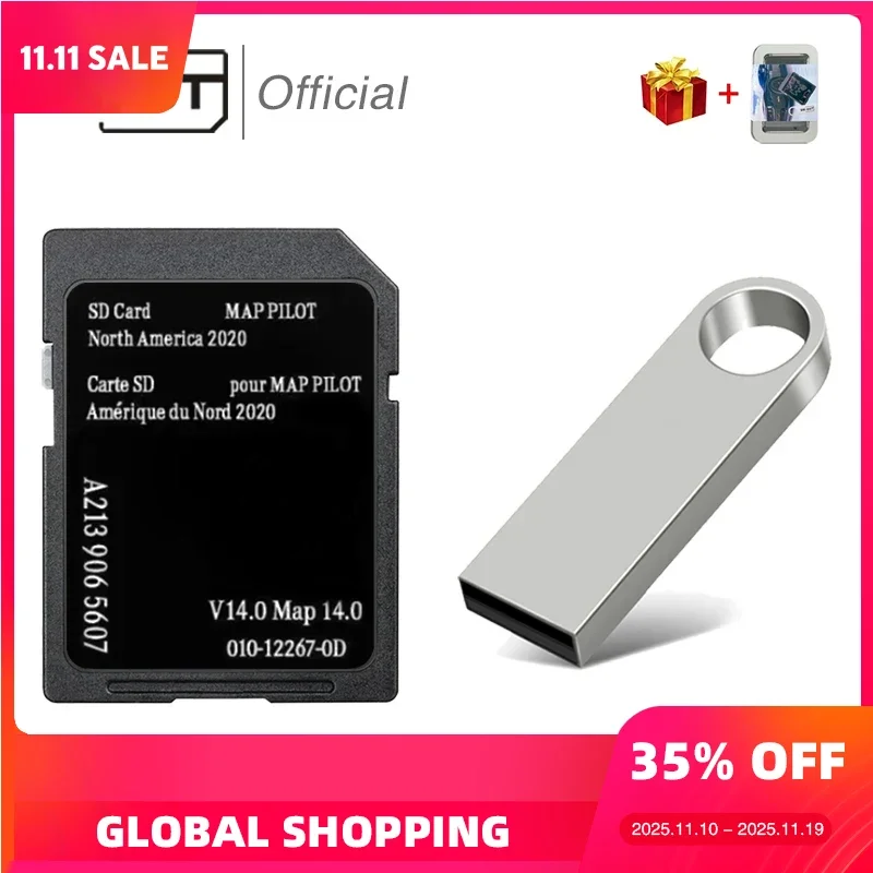 

SMIOST Navigation Garmin for Mercedes AMG/C-class/E-class/GLC Car Sat Nav SD Card Update North America A2139065607 2020 V14 Maps