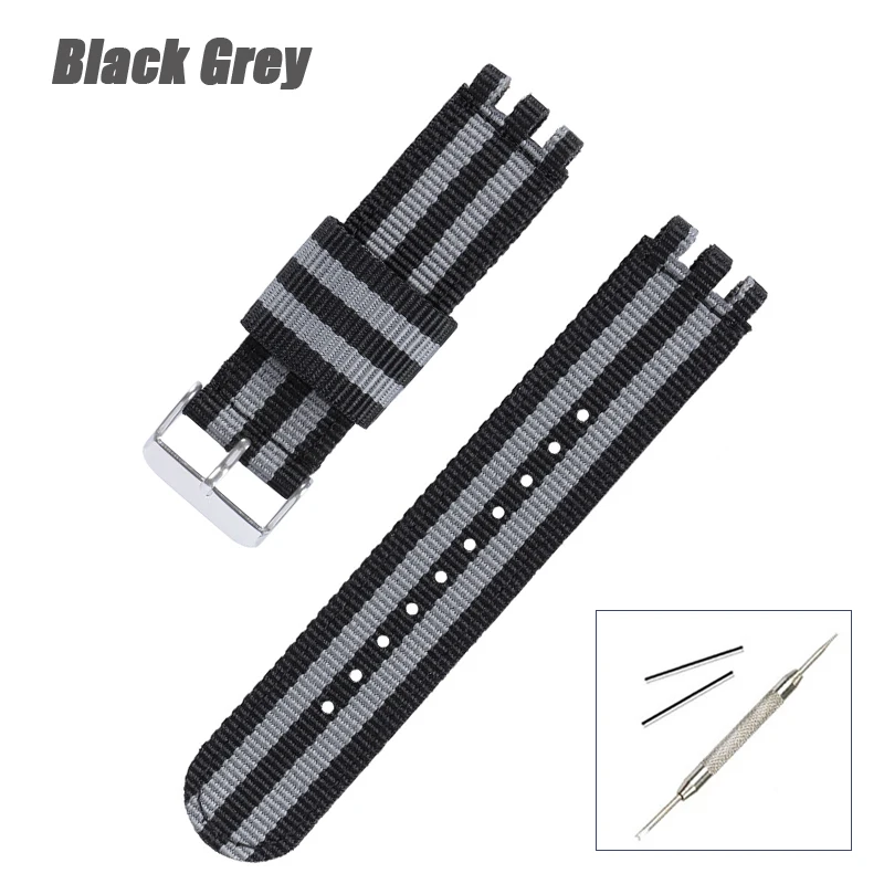 17mm 19mm 20mm Fabric Nylon Watchband for SWATCH Bracelet Wristband Replacement Women Men Watch Accessories Nylon Strap