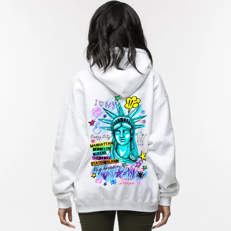 Autumn/Winter Men's and Women's Long Sleeve Sweatshirt Printed Graffiti Hoodie Casual Street Wear Hip Hop Y2K Hoodie