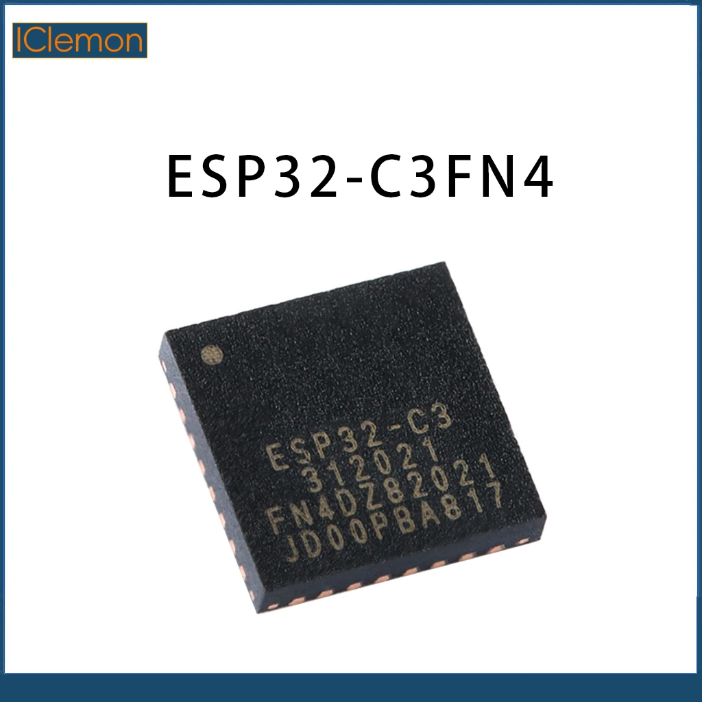 1/5PCS ESP32-C3FN4 ESP32 QFN-32 ESP32-C3 WiFi+Bluetooth Dual-mode Wireless Communication Chip 32-Bit