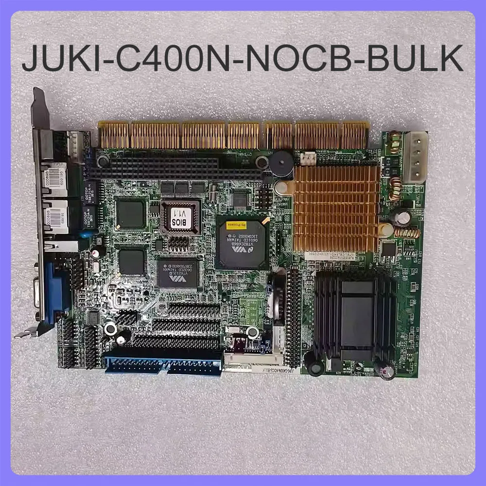 For IEI JUKI-C400N-NOCB-BULK  V1.0 ISA Half-Length CPU Card Dual Network Port Industrial Motherboard