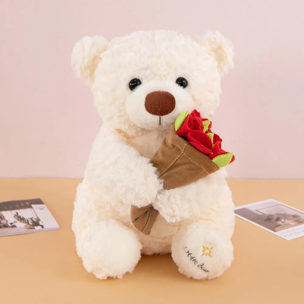 

Creativity Romantic Rose Bear Plush Toy Cartoon Detachable Holding Flowers Bear Doll Floral Blanket Bouquet Bear Doll Birthday
