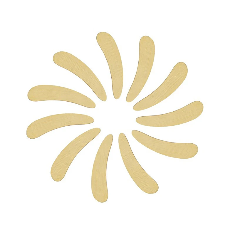 10 قطعة لتقوم بها بنفسك قناع الجمال أداة كريم ملعقة مستحضرات التجميل وجه صغير الطين فرك أقنعة فرشاة خشبية الخيزران ملعقة منحني العناية بالوجه #5