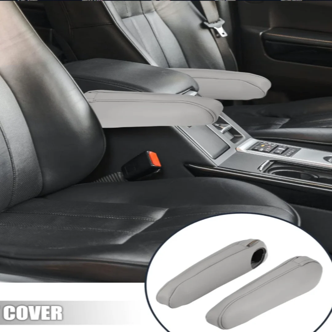 

Pair Of Car Front Seat Armrest Cover Microfiber Leather Fit Toyota Sienna 2005-2010 06 07 08 09 10 Armrest Cover Grey