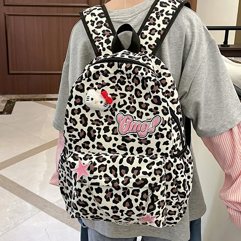 

Детский рюкзак Sanrios, студенческий универсальный школьный рюкзак большой вместимости для мальчиков и девочек, кавайный подарок с героями мультфильмов, портативный водонепроницаемый