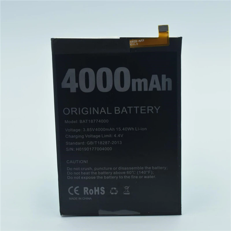 

Mobile phone battery for DOOGEE Y8 plus battery 4000mAh Long standby time for DOOGEE BAT18774000 battery