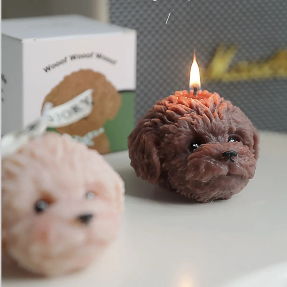 Teddy Dog Aromatherapy Cute Atmosphere Fragrance Animal Candle Party Home Christmas DIY Room Decor Tools Accessories Ornaments