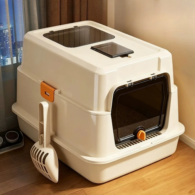Small Luxury open‑ended Side Entrance Litter Box Extra Large Defecation Drawer Litter Box Areneros De Gatos Household Products