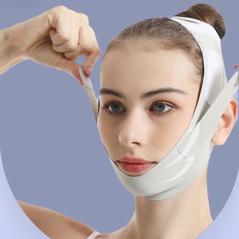Gesichts-Schlankheitsmaske für Frauen – wiederverwendbarer Jawline-Trainer und Doppelkinn-Reduzierer, nicht chirurgisches Face-Lift-Band, hypoallergen