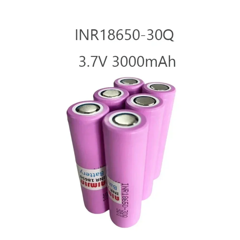 INR18650 30Q 3.7V 3.0Ah  Rechargeable Battery With USB Charger, Suitable For Our 18650 Toys, Tools, Flashlight Batteries, Etc