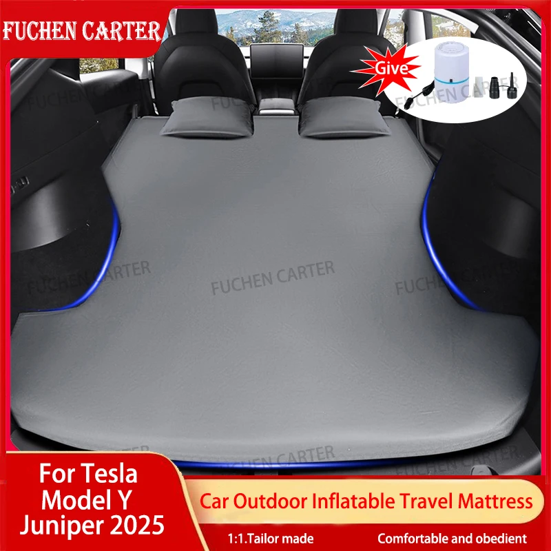 

Для Tesla Model Y Model 3 2017-2025 автомобильный надувной надувной матрас для кемпинга надувная специальная замшевая ткань автомобильная дорожная кровать