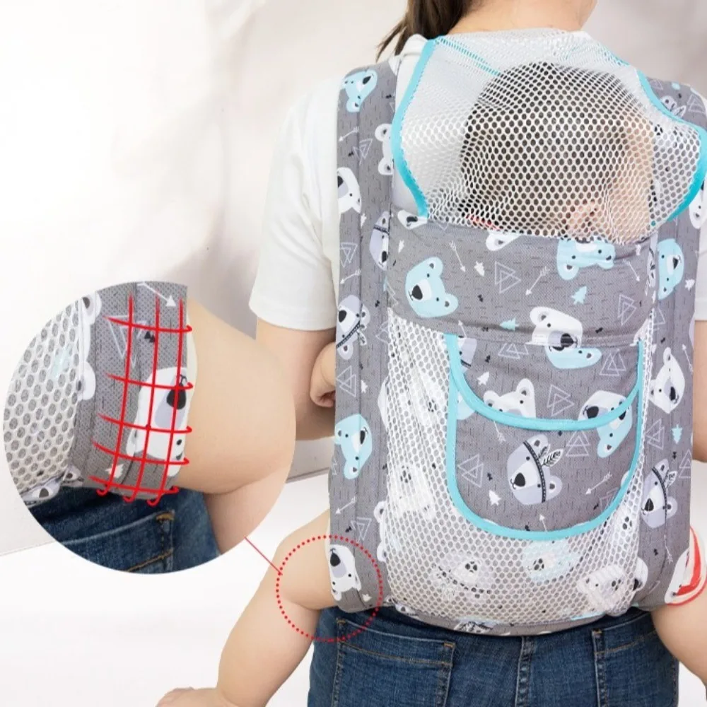 متعددة الوظائف الطفل التفاف الناقل الوليد الجبهة عقد شبكة الرضع حقائب الظهر أفقية عقد نوع الرضع غطاء التمريض #2