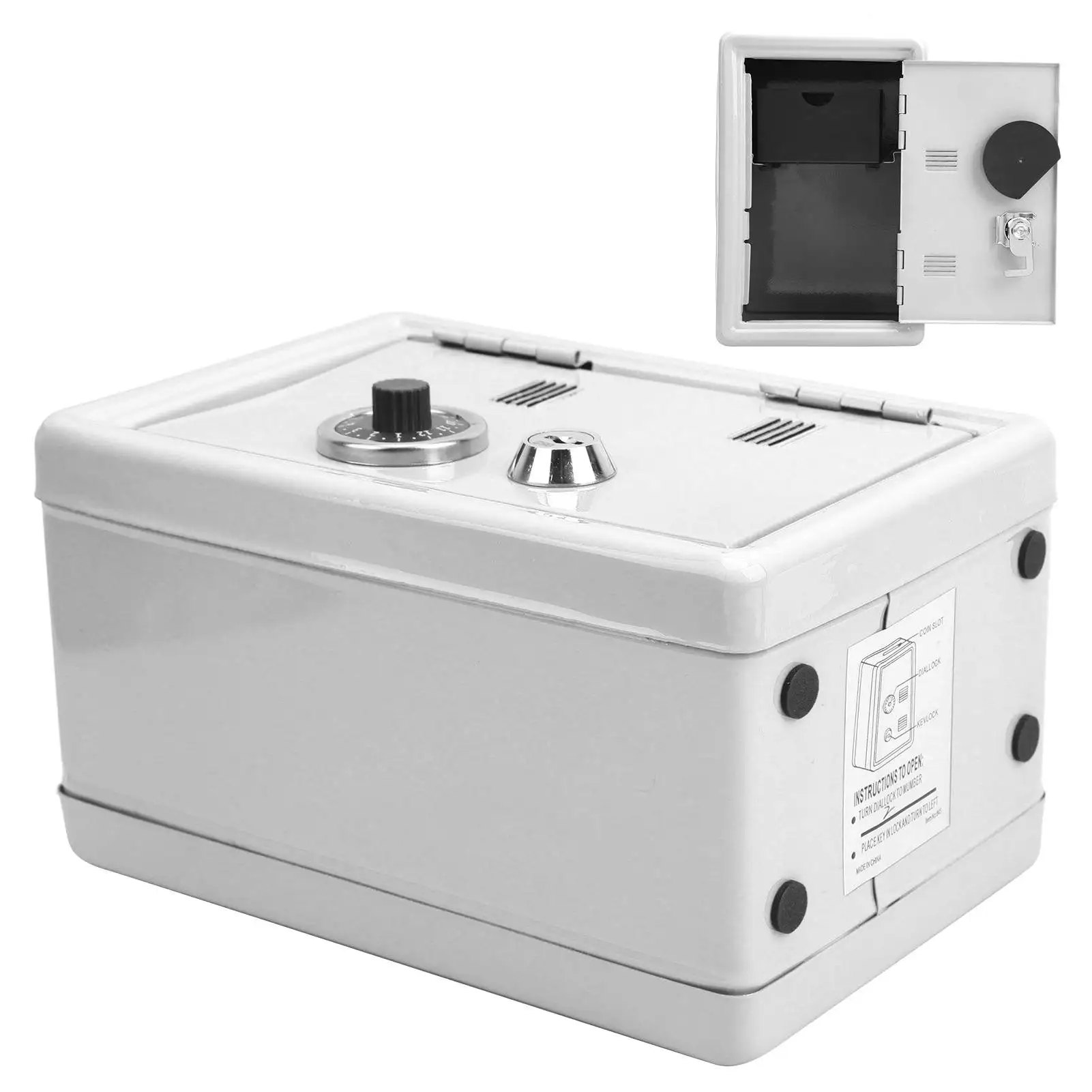 

Детский мини-ключ, чехол для хранения денег, имитация сейфа, металлический инновационный подарок, белый цвет