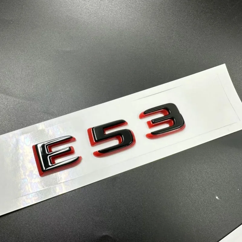 New Style Two Tone Letters Numbers Emblem E43 E53 E63 S65 C E S CLASS for 2024 Car Trunk Rear W212 W213 W214 Car Accessories