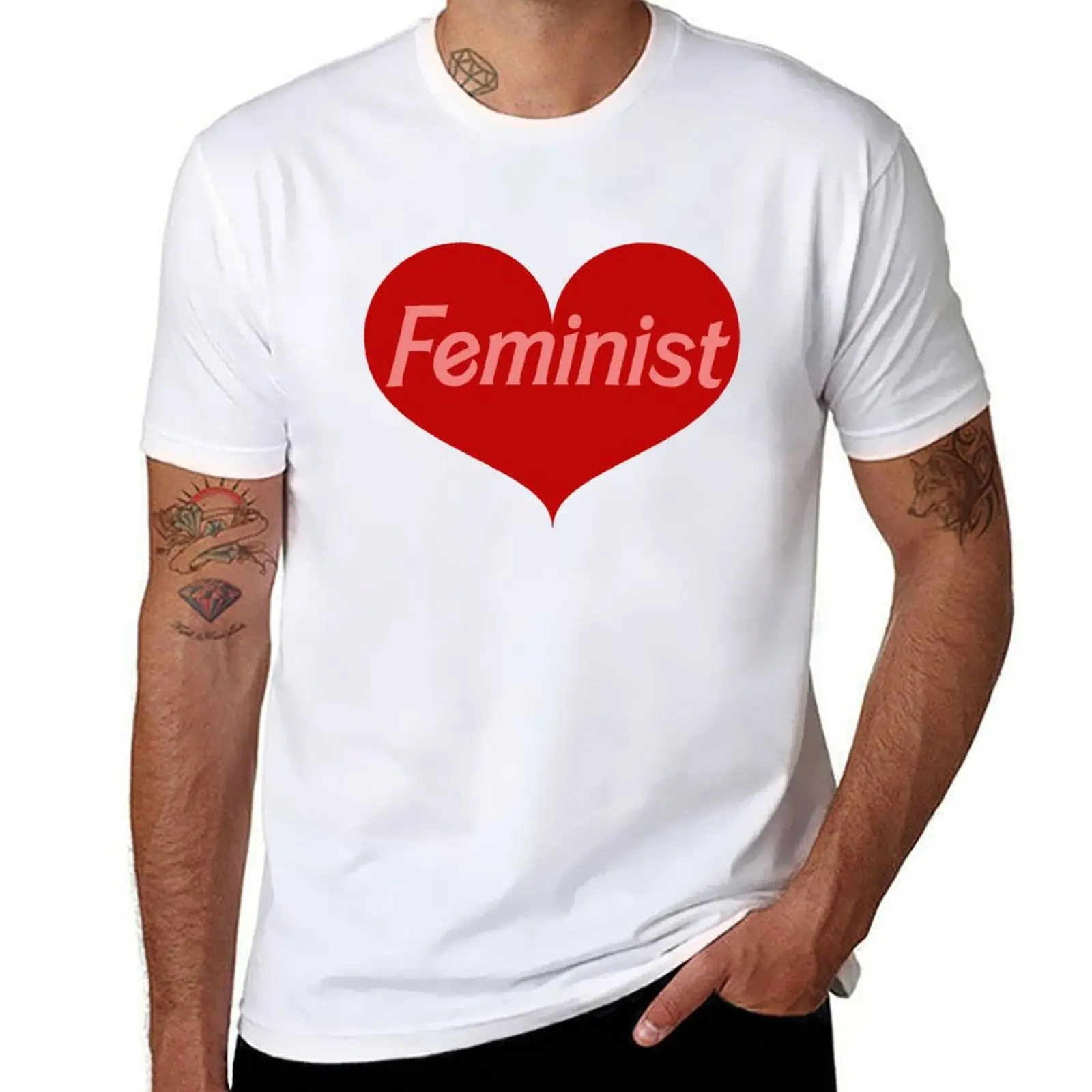 

Feminist heart T-Shirt funny t shirts dark humor man t shirt summer T-Shirt
